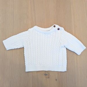 Janie and Jack Cream Cable Knit Sweater